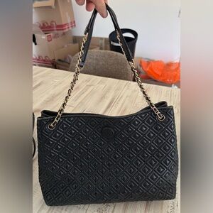 Tory Burch Black Quilted Shoulder Bag